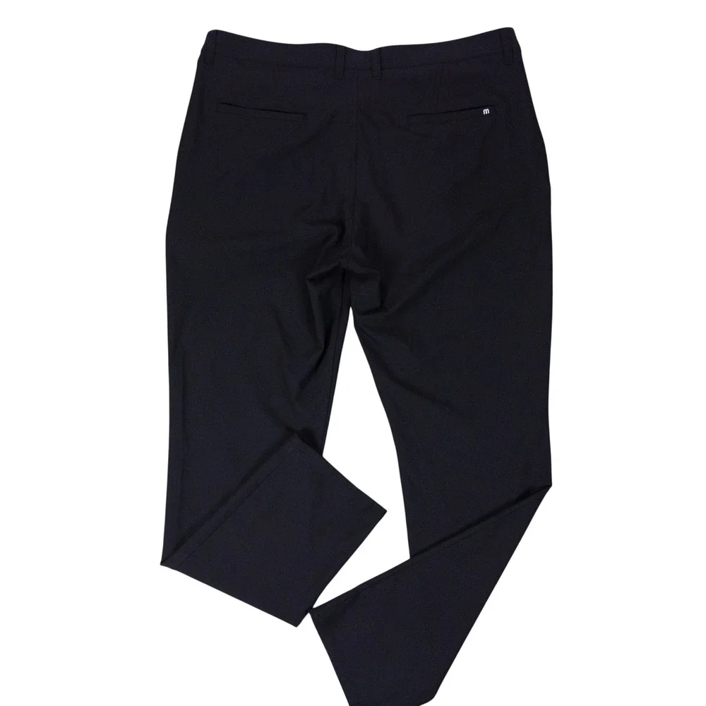 Travis Mathew Golf Pants Mens 38 Black Poly Spandex Performance Stretch